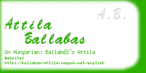 attila ballabas business card